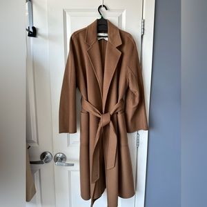 Brown 100% Cashmere Long Coat Sz 40